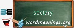 WordMeaning blackboard for sectary